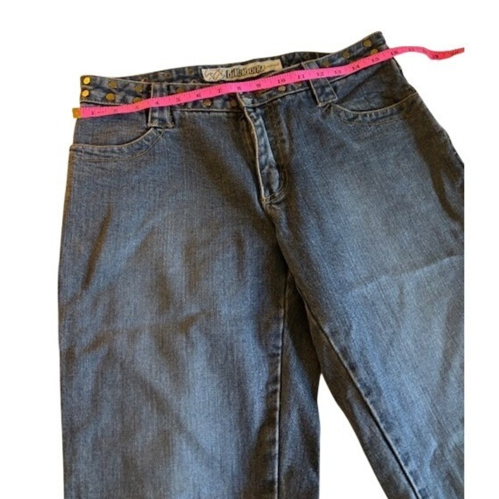 Billabong Original Vintage Studded Dark Wash Straight Leg Denim Jeans Women 7 - Picture 8 of 8